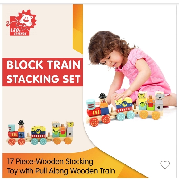 Leo & Friends Block Train Stacking Set - Picture 2 of 9